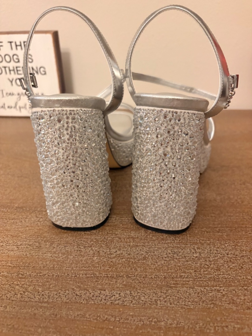 Michael Kors Silver Platform Heels - Picture 2 of 4